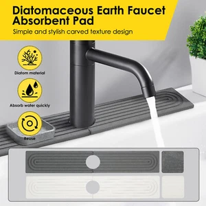 Kitchen Sink Faucet Mat Diatomite Sink Faucet Splash Guard Water Absorbent weYyf - Picture 1 of 22