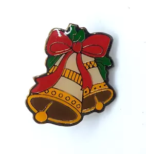 Vintage Christmas Bells Resin SWIB Brand Tac Back Hat/Lapel Pin - Picture 1 of 5