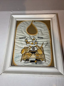 Vintage 1970er gerahmte Boston Bruins Ray Bourque NHL Pro-Tot Sport Handtücher Latzhose - Bild 1 von 22