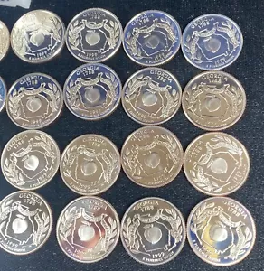 1999-S ALL GEORGIA PROOF WASHINGTON STATE CLAD QUARTER ROLL 40 COINS TOTAL - Picture 1 of 11