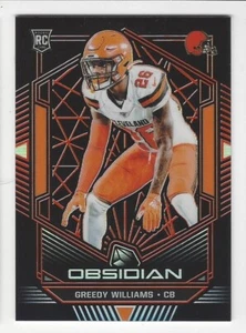 Obsidian Greedy Williams 2019/50 naranja grabado eléctrico novato RC #d 43/50 Browns - Imagen 1 de 2