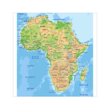 Topographical Map of Africa Canvas Prints Educational Poster 60*60cm Art Decor