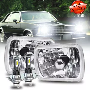 2PCS fit Chevy Malibu 1978-81 El Camino 7x6" 5x7" inch LED Headlights Hi/Lo Beam - Picture 1 of 15