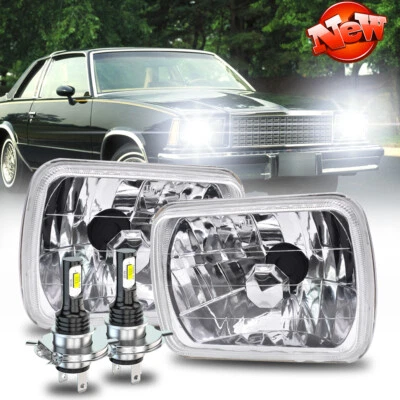 2PCS fit Chevy Malibu 1978-81 El Camino 7x6" 5x7" inch LED Headlights Hi/Lo Beam - Image 1 of 4