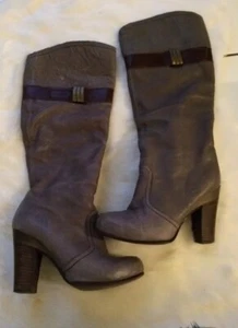 Tommy Hilfiger Leder Stiefel grau braun Gr. 36 37 - Bild 1 von 5