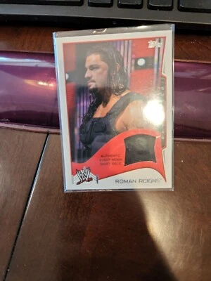 Roman Reigns 2014 Topps WWE Event Worn Shirt Relc Wrestling Card The Shield - Image 1 of 2