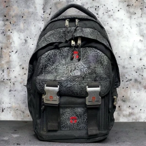 Take It Easy Backpack Converting Rolling Laptop Slot Black Spider Themed German - Picture 1 of 20