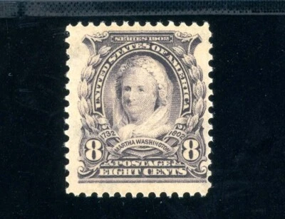USAstamps Unused FVF US Serie of 1902 Martha W. Scott 306 OG MVLH SCV $45 - Image 1 of 2