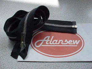20" #5 Metal Open Ended Separable Zip BLACK C075 - Picture 1 of 1