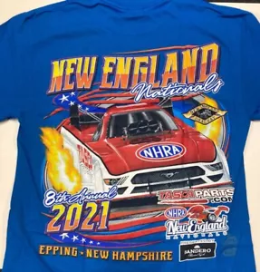 NHRA 2021 New England Nats (342) Epping 100 % Baumwolle T-Shirt. PLUS **KOSTENLOS** MÜTZE! - Bild 1 von 16