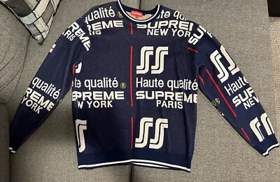 Suéter Supreme Qualite Talla Grande Algodón Negro  Foto 1 de 3