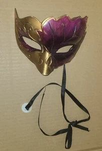Mardi Gras Masquerade Mask Masquerade Party Venetian Mask Women Purple Gold - Picture 1 of 7