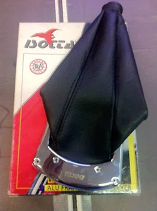 CORNICE CROMATA + CUFFIA SELETTORE CAMBIO PELLE NERA ISOTTA BRAVO/BRAVA 1 SERIE - Bild 1 von 1