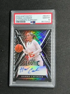 HANNA CAVINDER 2023 Leaf Exotic Multi-Sport AUTO Elephant PSA 10 Gem Mint 1/4 - Picture 1 of 2