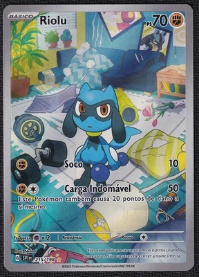 Pokemon Riolu 215/198 Ilustración Raro Paldea Evolucionado PORTUGUÉS Foto 1 de 3