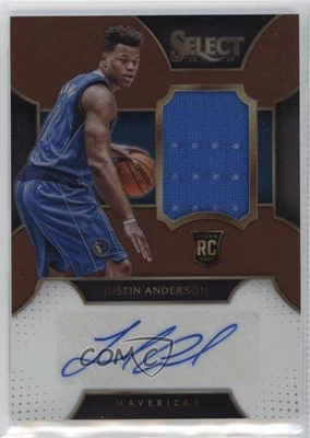 2015-16 Panini Select Rookie Materials Copper Prizm/49 Justin Anderson Auto RC Foto 1 de 2