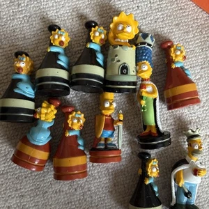 The Simpsons 3d Chess Pieces Vintage - Maggie Homer Marge Lisa Bart 1997 - Picture 1 of 6