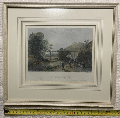 Original Stahlstich Bambus Aquädukt in Hongkong von Sir Thomas Allom um 1838  - Bild 1 von 4