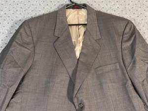 Savile Row Blazer Sport Coat Jacket Men’s 46R Gray Plaid Wool Made In Poland - Picture 1 of 19