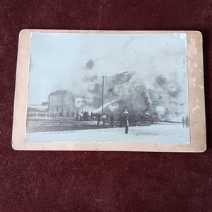 1893 SW FALLIS SPIRITUALIST OCCULT CABINET CARD PHOTO CHICAGO WORLDS FAIR FIRE - Picture 1 of 3