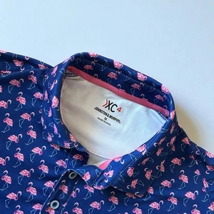 Camisa Polo Johnston Murphy XC4 Patrón Flamenco Para Hombre Talla: Mediana Púrpura Golf - Imagen 1 de 8