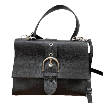 HENRI BENDEL Black Riverside Top Handle Satchel Bag Crossbody Purse Bag EUC - Image 1 of 4