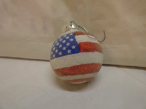 American Flag Christmas Tree Ornament 10 ins. around - Picture 1 of 3