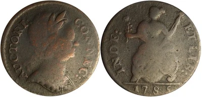 1785 Roman Head Bust Right Connecticut Colonial Copper Coin - Image 1 of 4