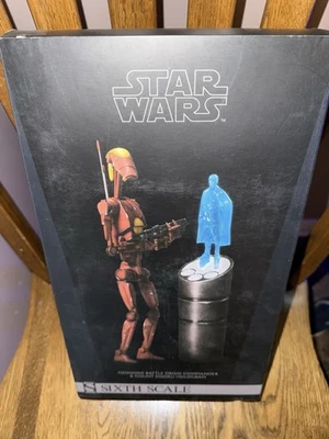 Sideshow Star Wars 1/6 Geonosis Battle Droid Commander, Conde Dooku Holograma Nuevo en Caja Foto 1 de 3