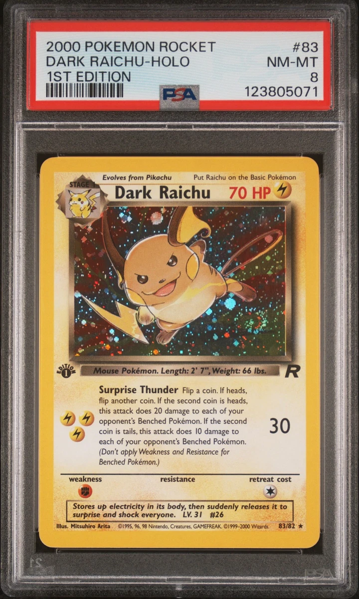 Darkness Raichu Pokémon TCG Individual Collectible Card Game Cards