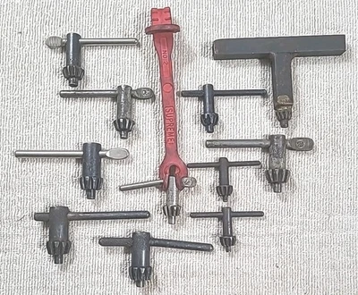 Lot Of 11 Assorted Drill Chuck Keys Jacobs, Supreme And Others.  - Image 1 of 4