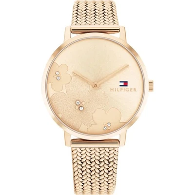 Womens Wristwatch TOMMY HILFIGER TEA LE 1782603 Stainless Steel Mesh Gold Rose - Image 1 of 2
