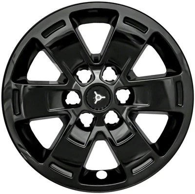 ONE 2015-2020 CHEVROLET COLORADO 16" GLOSS BLACK WHEEL SKIN # IMP-444BLK NEW - Image 1 of 4