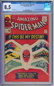 Amazing Spider-Man 31 CGC Graded 8.5 VF+ 1st Gwen Stacy Marvel Comics 1965 - Picture 1 of 2
