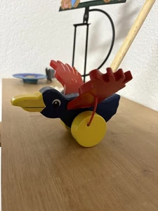 Watschelente Schiebetier Schiebespielzeug Lauflernhilfe Watschel Ente Holzente - Bild 1 von 2