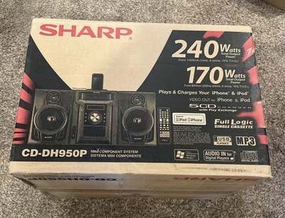 SHARP Mini Component System Usb 5 Disc & Cassette Model# CD-DH950P NEW - Image 1 of 4