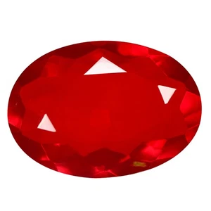 3.80 Ct Charming Perfect Oval 14.6 x 10.3 MM Red Ethiopia Natural Fire Opal - Picture 1 of 5
