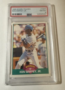 KEN GRIFFEY JR. -- 1989 SCORE TRADED -- #100T -- PSA NM-MT 8 - Picture 1 of 1