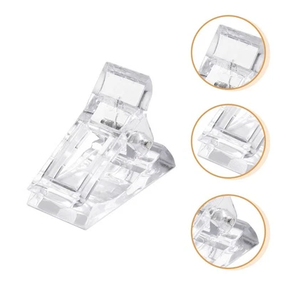  12pcs Transparent Manicure Suggerimento clip Nail Art Filassing Morsetti Girl - Immagine 1 di 4