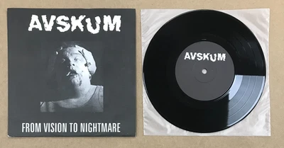 AVSKUM From Vision to Nightmare 7" ep 1998 hardcore punk anarcho crust - Imagem 1 de 4