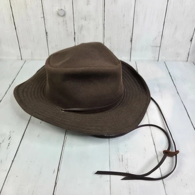 Vintage Pendleton Men's Canvas Safari Style Hat Fedora Leather Strap Size Medium - Image 1 of 4