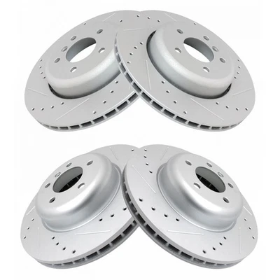 Rotores de freno perforados para 08-10 BMW 535i 04-05 545i 06-10 550i 645Ci 07-10 650i Foto 1 de 4