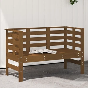 Garden Bench Solid Pine Wood Honey Brown 111.5x53x71 cm Outdoor Seat for Patio. - Picture 1 of 5