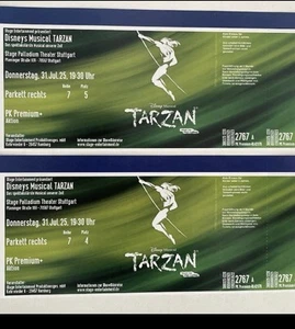 2 Tickets Musical Tarzan Stuttgart 31.7.25 19.30 PK1 - Bild 1 von 1
