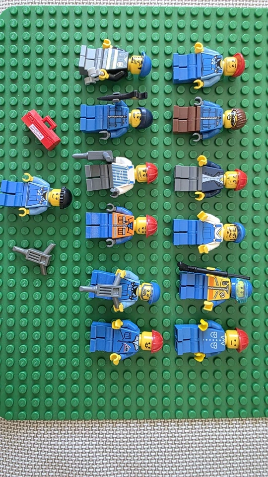LEGO City Lot of 13 Workers Minifigures + accessories  - Image 1 of 1