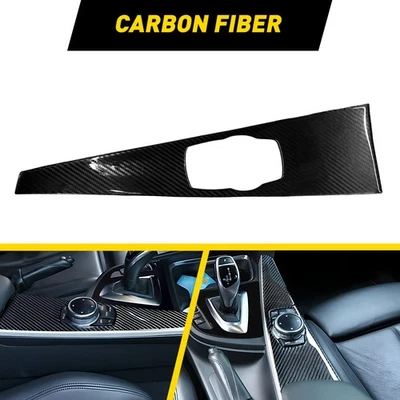 Marco central multimedia interior fibra de carbono superpuesto apto para BMW F33 F36 2014-2019 Foto 1 de 4