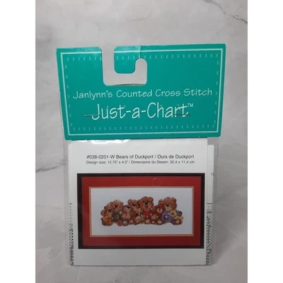 2004 Janlynn's Counted Cross Stitch Just A Chart Bears of Duckport - Image 1 of 4