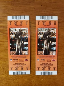 COPPIA di SUPER BOWL XLIV 2010 (44) COMPLETI - MAI USATI NFL FOOTBALL - BIGLIETTI AUTENTICI - Foto 1 di 5