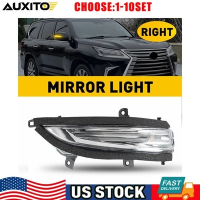 For Lexus LX570 GX460 10-23 Passenger Side Turn Signal Mirror Light Amber 1-10X - Image 1 of 4