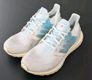 Adidas UltraBoost 20 scarpe da corsa donna taglia 8,5 sneakers tinta cielo FV8336 - Foto 1 di 12